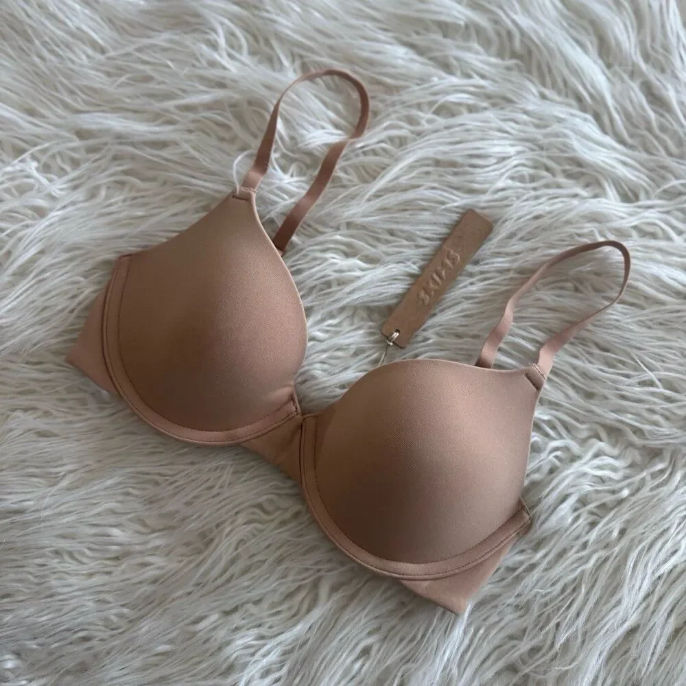 Skims Fits Everybody T-shirt Bra Ochre Size 30C - Picture 4 of 7